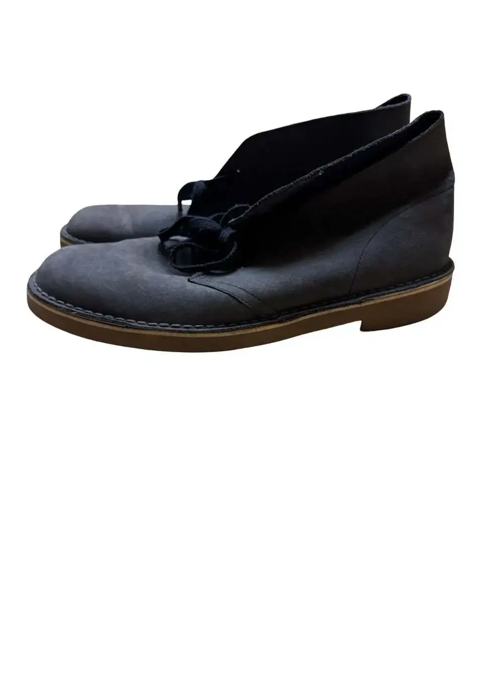 Clarks Men’s Blue Suede Chukka Ankle Boots Lace-Up Round Toe US 10 M